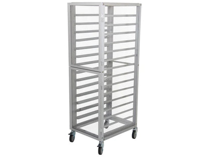 Enclosed Aluminium Bakers Rack - 2 Doors - 15 Tiers - Fits GN1/1 Trays