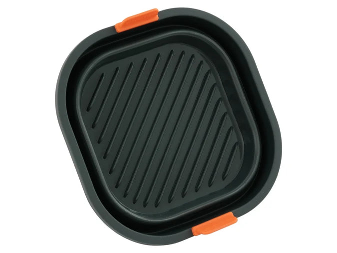 21cm Square Air Fryer Insert Basket - Collapsible Silicone Tray
