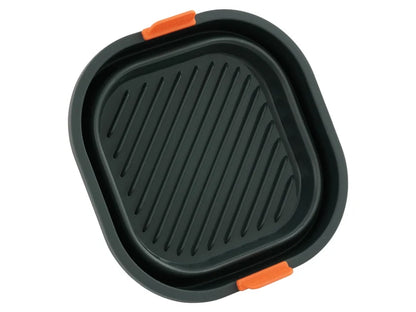 21cm Square Air Fryer Insert Basket - Collapsible Silicone Tray