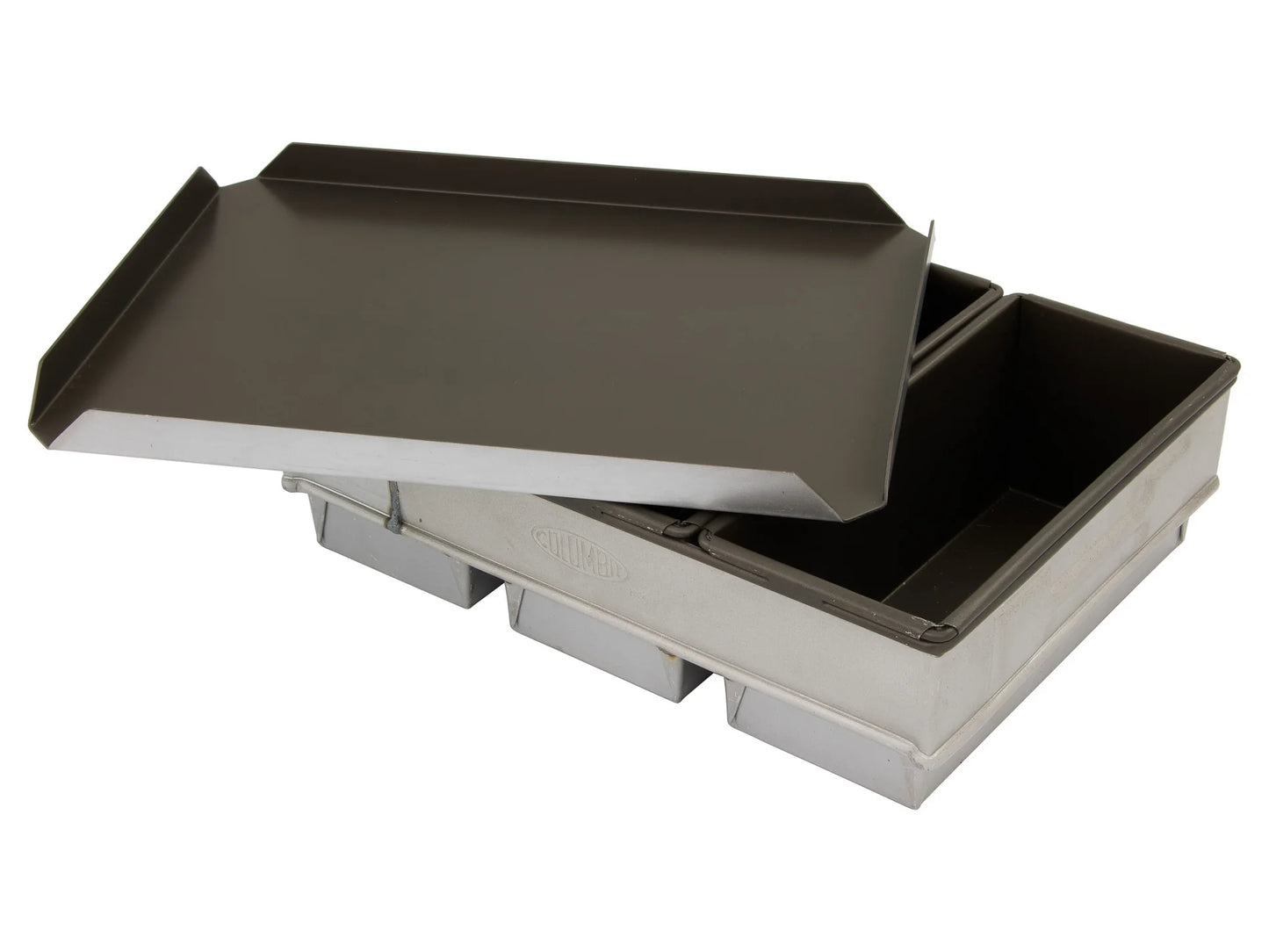 Commercial 3 Tray 700g Loaf Baking Pan with Lid - Heavy Duty Non-Stick