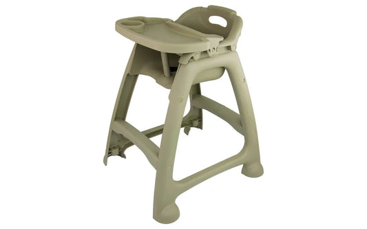 Baby High Chair with Adjustable Dinner Tray - Heavy Duty Plastic Build