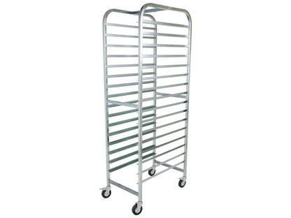 1.8m Mobile Bakers Rack - 16" Tray x16 - Commercial Bakery Racks