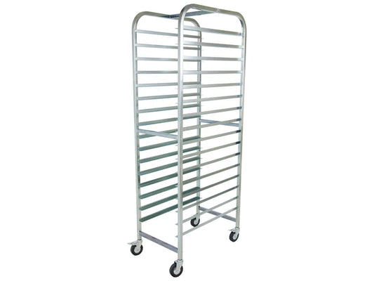 1.8m Mobile Bakers Rack - 16" Tray x16 - Commercial Bakery Racks