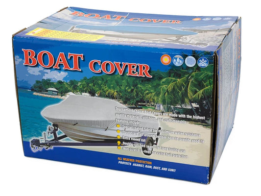 20ft - 22ft Heavy Duty Boat Cover - 2.54m Beam, Waterproof 600D Polyester Canvas