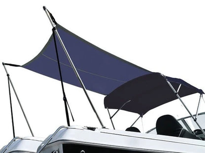 Bimini Top Sun Shade Extension Kit 1.7m x 1.7m Alloy Poles & Airflow Boat Shade