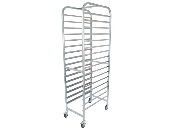 Mobile Bakers Rack 16" Tray x16 | 1.9m Tall + Wheels | Commercial Bakery Racks