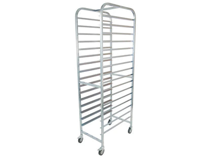 Mobile Bakers Rack 16" Tray x16 | 1.9m Tall + Wheels | Commercial Bakery Racks