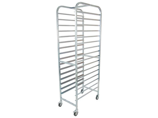 Mobile Bakers Rack 16" Tray x16 | 1.9m Tall + Wheels | Commercial Bakery Racks