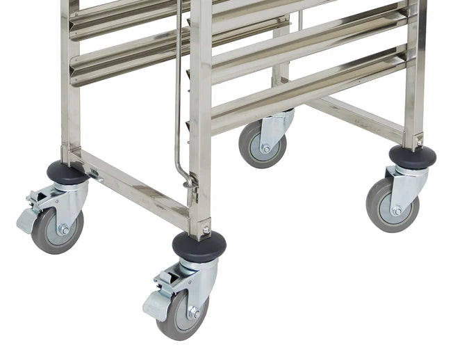 Mobile Bakers Rack 16" Tray x15 | 1.7m Tall + Wheels | Commercial Bakery Racks