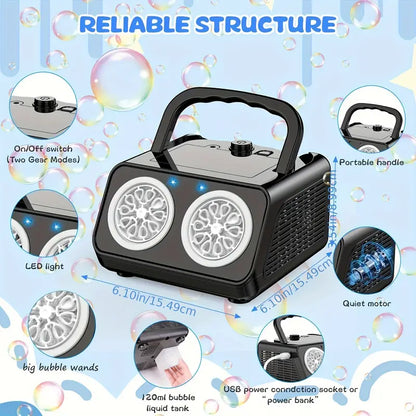 20000+ Bubbles Per Minute Portable Bubble Machine