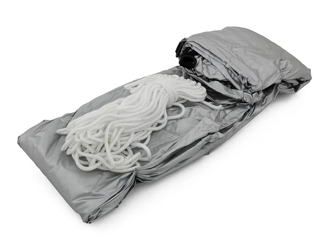 16ft - 18ft Boat Dust Cover - 2.39m Beam | Lightweight 170T Polyester | Silver