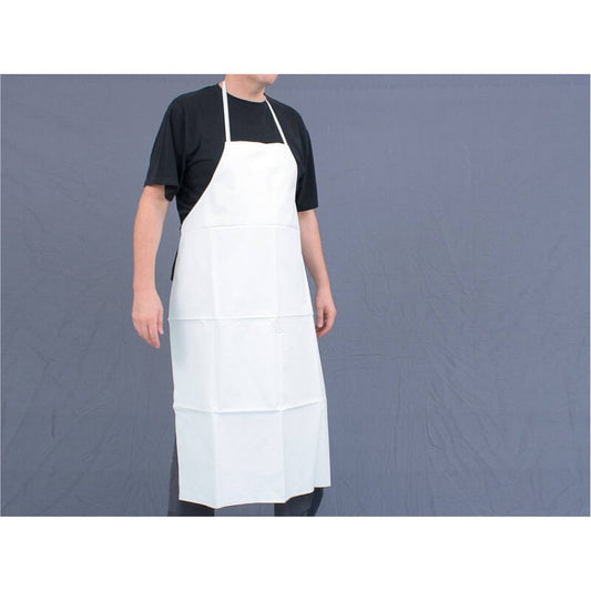Butchers DCPR Wipedown Bib Apron - WHITE