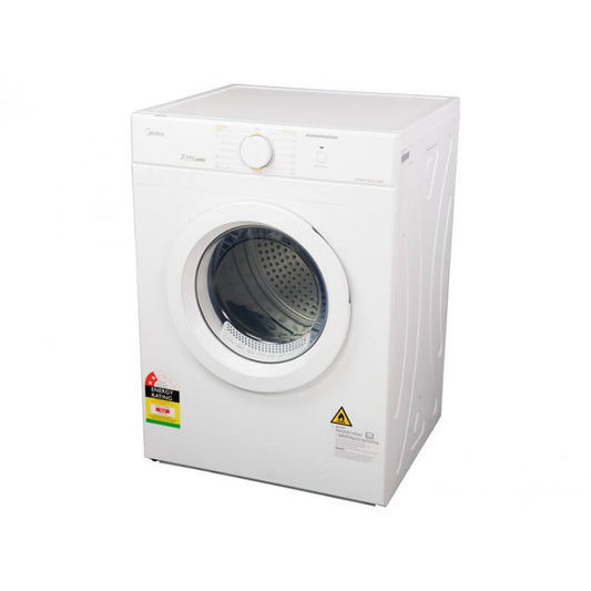 7kg Rear Venting Tumble Dryer with Exhaust Duct - White - MIDEA
