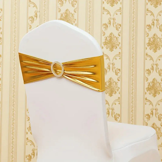 Hotel Banquet Celebration Wedding Universal Elastic Chair Back Strap Decoration Bow Tie Chair Back Slipcover For Wedding Office Living Room Home Decor