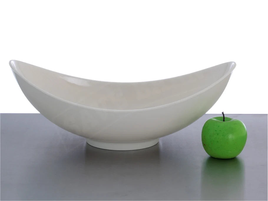 White Oval Fruit Bowl Melamine 41cm