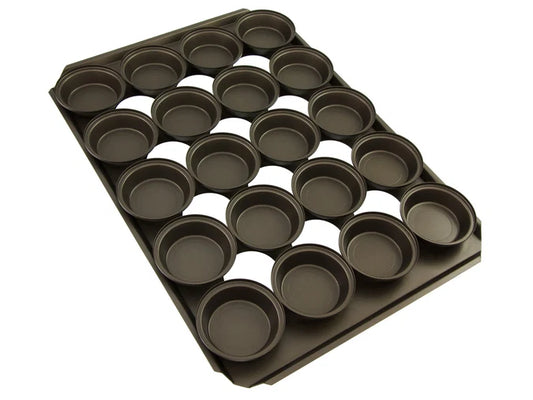 18" Pie Baking Tray - 20 Round (11x3cm) - Self Cutting - Teflon Coated Steel