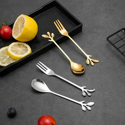 40pcs Stainless Steel / Gold Spoon and Fork