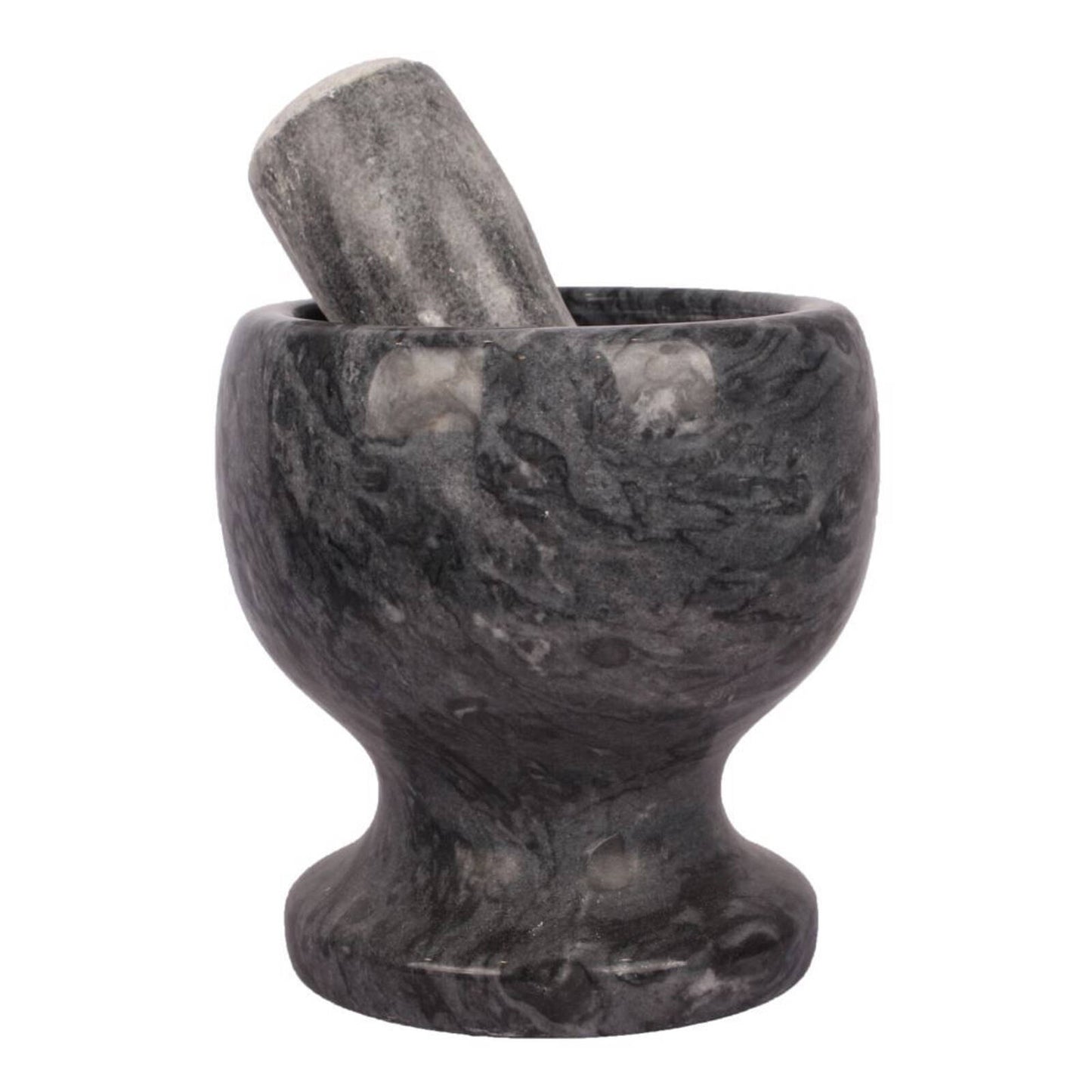 Kitchen Marble Mortar & Pestle(Black Granite Stone-14.5*15cm)