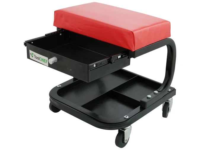 Mechanics Tool Seat with Under Seat Drawer