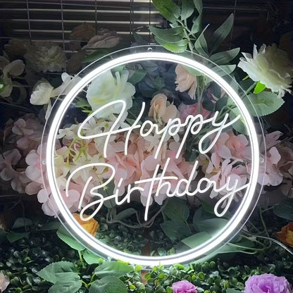 USB-Powered LED Neon Sign -Happy Birthday