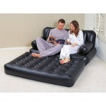 Inflatable 2 Seater Multi-Function Sofa Bed Couch - Black