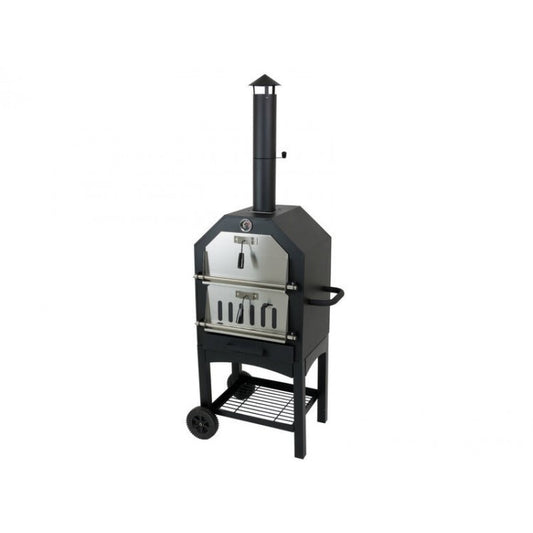 Woodfire Charcoal Pizza Oven with 30cm Stone, Paddle & Cover