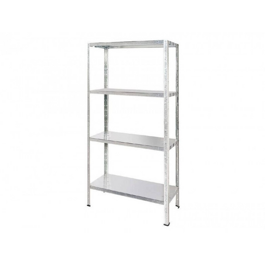 4 Tier Storage Rack Shelves 1.37m - Galv Steel Racking Shelf - Workshop Shelving