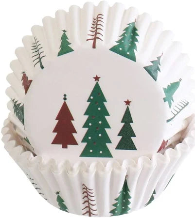 Christmas Cupcake Bases 50pk Assorted