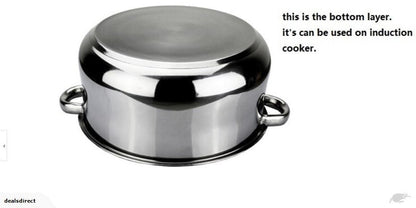 Steamers 4 Layer Stainless Steel With Glass Lids