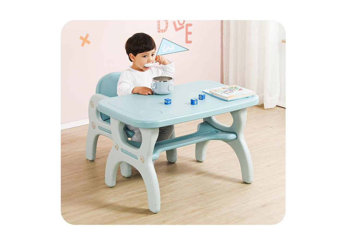 Kids Study Table & 1 Chair Set