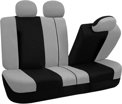 Car Seat Covers Grey & Black - Fabric
