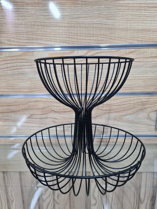 Fruit Basket 2 Tier Black Type 1