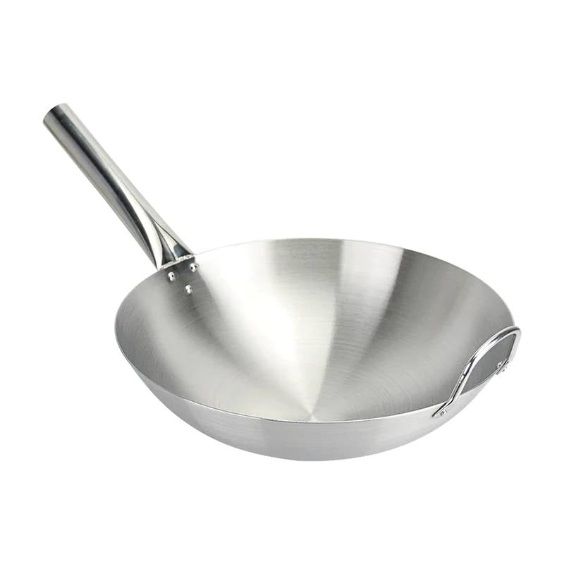 Stainless Steel Wok - With Handle