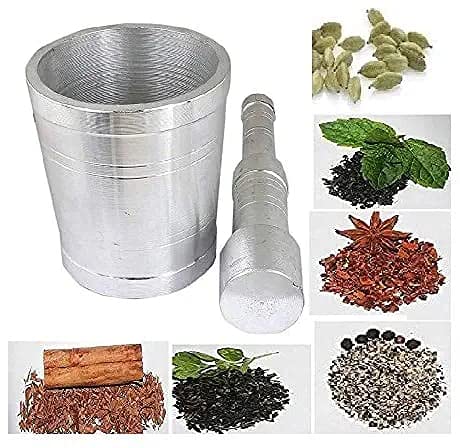 Stainless Steel Manual Garlic Spice Tamping Rammer Mortar Pestle Mill Grinder
