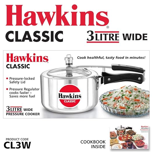 Hawkins Pressure Cooker 3 L wide