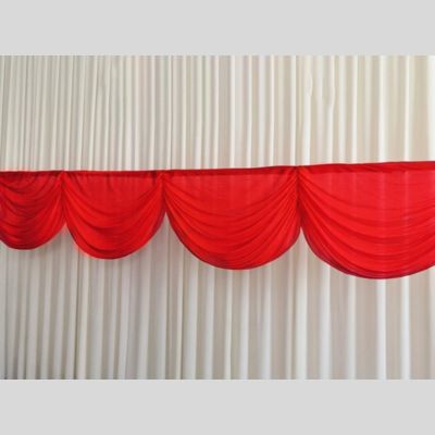 Ice Silk Swag for backdrop Red