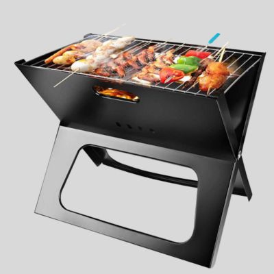 Portable Folding Charcoal Barbeque Grill X Type