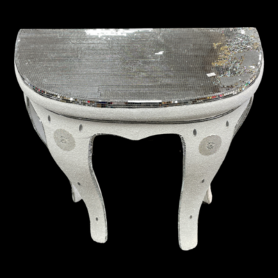 Curved Mirror Finish Table Silver