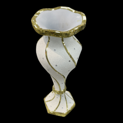 Spiral Vase with Gold Details