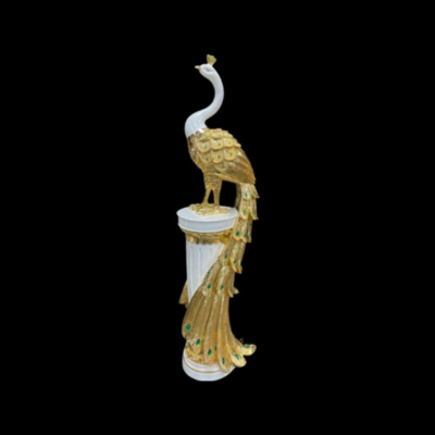 Peacock-White/Gold-50cm