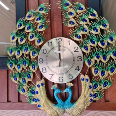 Peacock Feather Clock