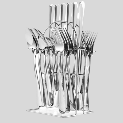 Stainless Steel Cutlery Set 24 Pcs Silver