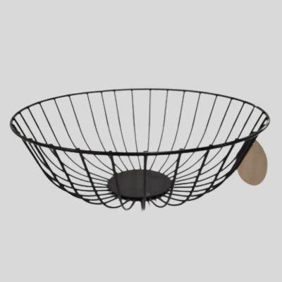 Fruit Basket Black Single Tier