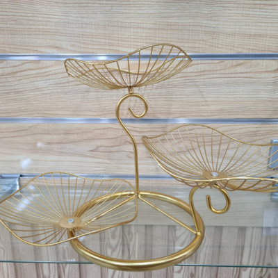 Fruit Basket 3 Tier Gold Type 2