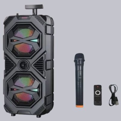 Portable Trolley Bluetooth Party Karaoke Speaker with Microphone Model ZQS8212