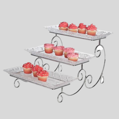 3 Tiered Glass Serving Tray