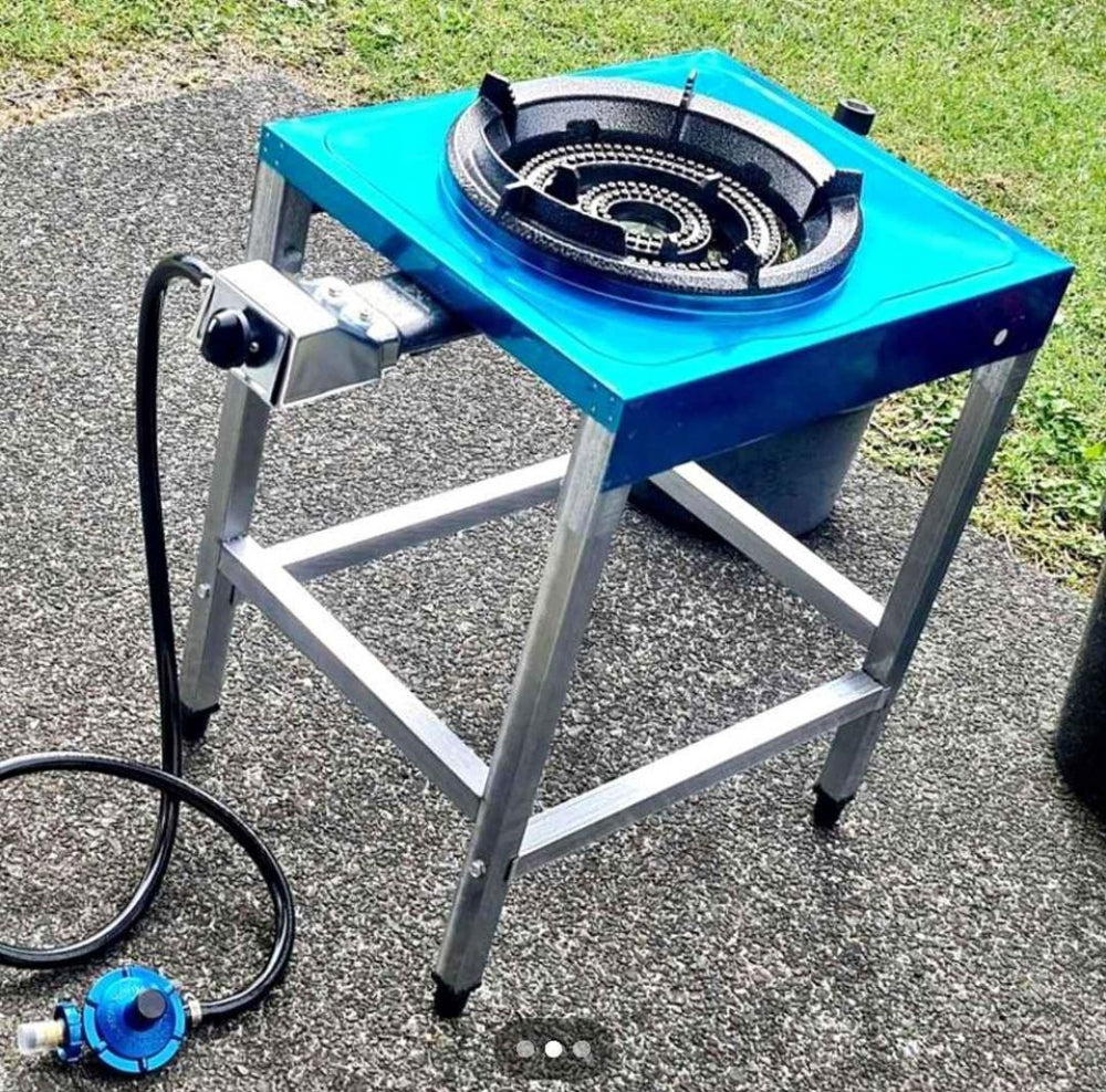 Double 2 Ring Burner on Stand NZ Certified hose not included